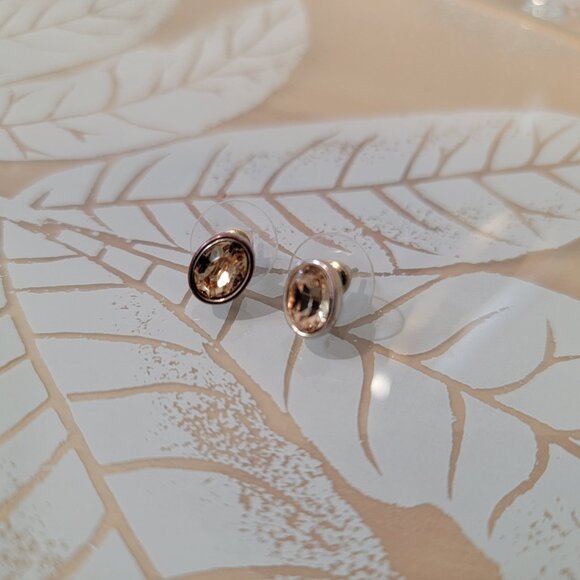 Crystal Stud Earrings Sparkly Elegant Feminine Vintage Wedding Prom - Picture 4 of 9